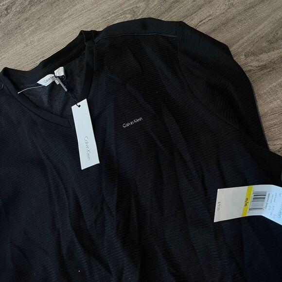 Calvin Klein V-neck Sweater-BLACK-Medium - Picture 3 of 3